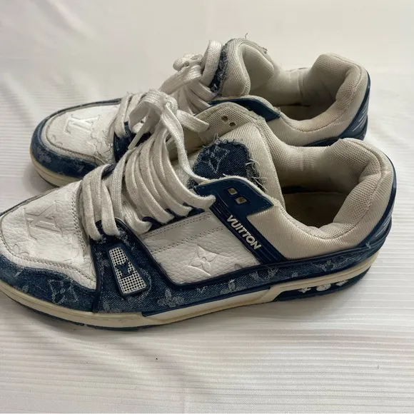 Louis Vuitton Blue Trainer Men’s Sneakers Shoes Size 9