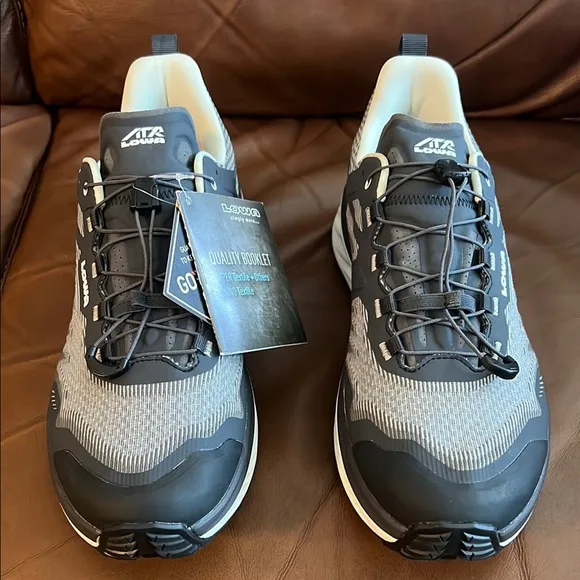 Lowa Fortux GTX Trail Running Shoes - Black and White - Size 12