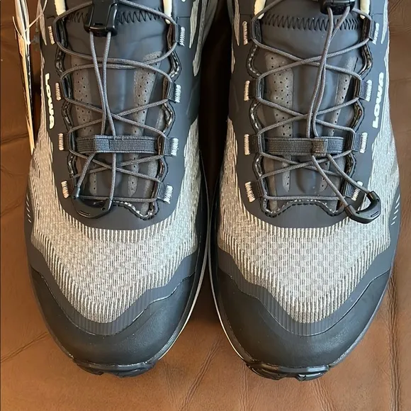 Lowa Fortux GTX Trail Running Shoes - Black and White - Size 12