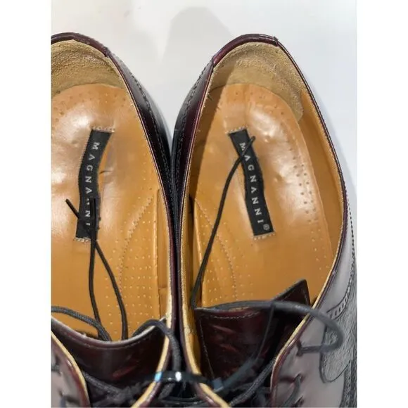 Magnanni Men’s Shoes Brown Oxford 11 W 20