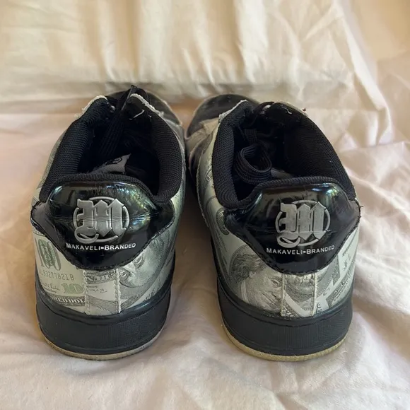 makaveli branded 2pac money print shoes,‎ Size 10.5 men’s