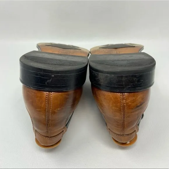 Mario Campatelli Brown and Black Leather Lace Up Shoes