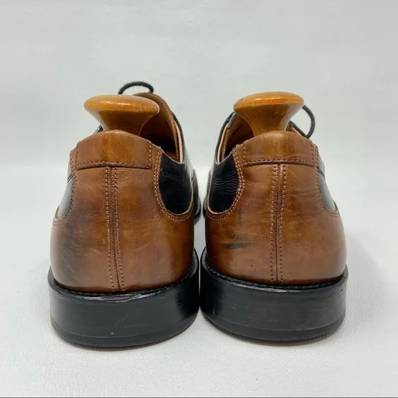 Mario Campatelli Brown and Black Leather Lace Up Shoes