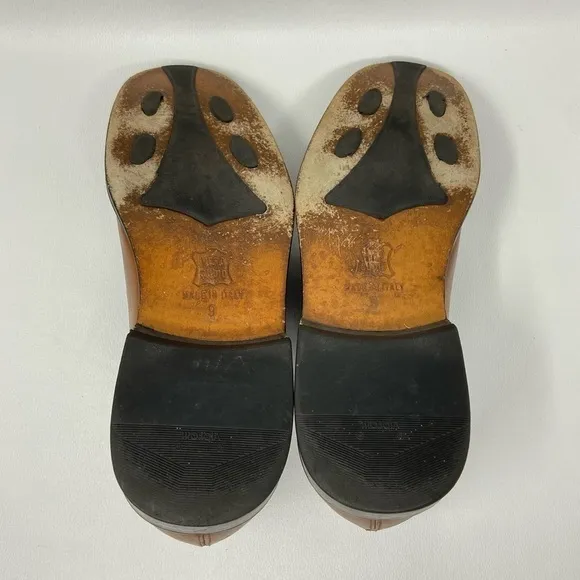 Mario Campatelli Brown and Black Leather Lace Up Shoes