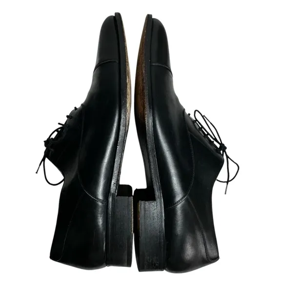 Massimo Emporio Black Leather Cap Toe Oxford Lace Up Shoes Men’s 11