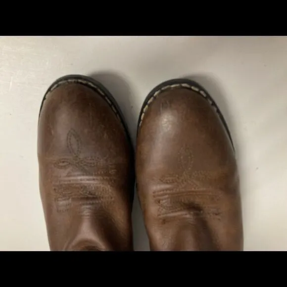 MASTERSON’S BOOT CO. Youth Cowboy Boots,Size 2.5 D, Brown, Leather Upper,Unisex