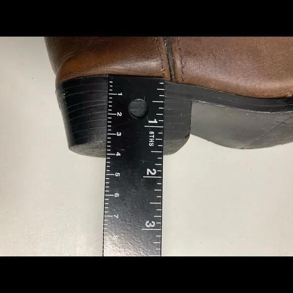 MASTERSON’S BOOT CO. Youth Cowboy Boots,Size 2.5 D, Brown, Leather Upper,Unisex
