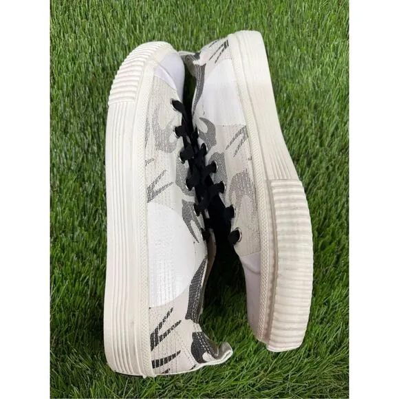 McQ By Alexander McQueen Men's Swallow Swarm Vulc Low-Top Sneakers 43 (10) White