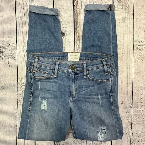 MCQUIRE Piralli Ankle Roll Distressed Jeans