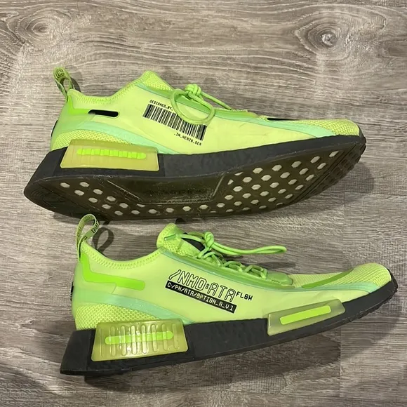MENS Adidas Originals NMD R1 Spectoo Signal Green Gray Shoes GZ9263 Size 13 Neon