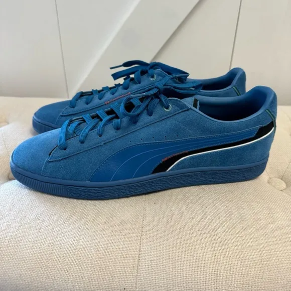 Men’s Blue Puma Suede Displaced Go For Shoes