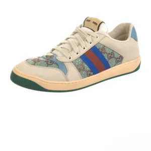 Men's Designer Beige and Blue Sneakers