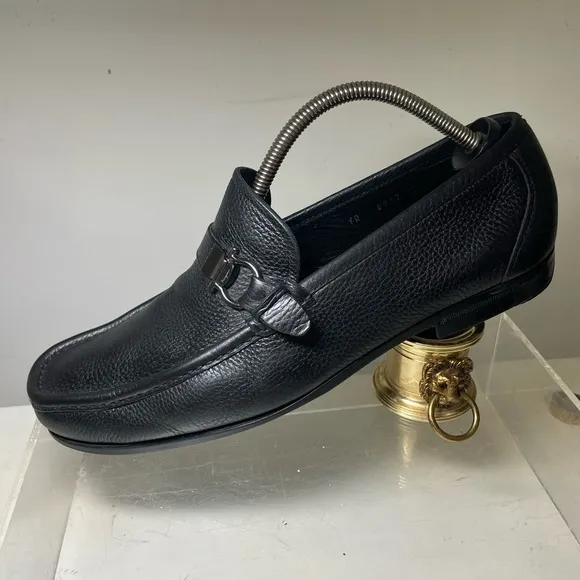 Men's Ferragamo shoes leather Salvatore ferragamo  loafer sz 9.5 made in italy