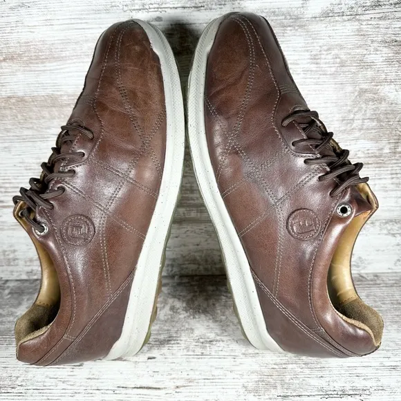 Men’s Footjoy FJ Versaluxe Spikeless Brown Leather Golf Shoes Sz 9M.