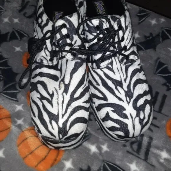 Men's Funtasma Pimp-02 Zebra Print Fish Oxfords Size 10/11