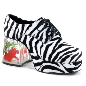 Men's Funtasma Pimp-02 Zebra Print Fish Oxfords Size 10/11