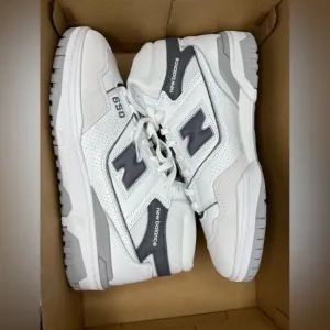 Men’s New Balance 650 Shoes Size 11 White Gray Sneakers BB650RWE SAMEDAYSHIPPING