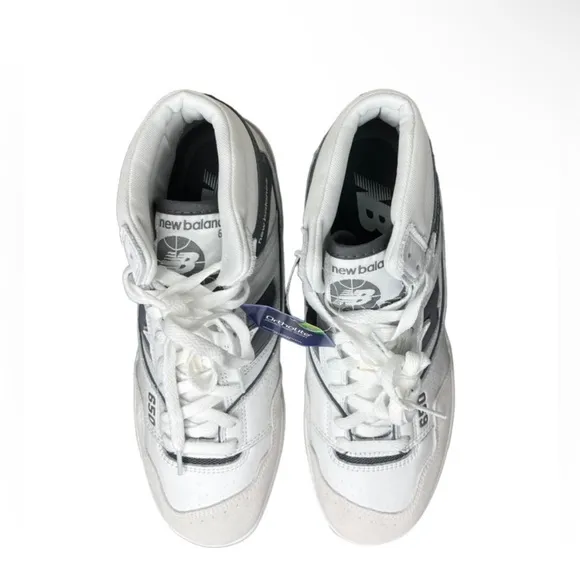 Men’s New Balance 650 Shoes Size 11 White Gray Sneakers BB650RWE SAMEDAYSHIPPING
