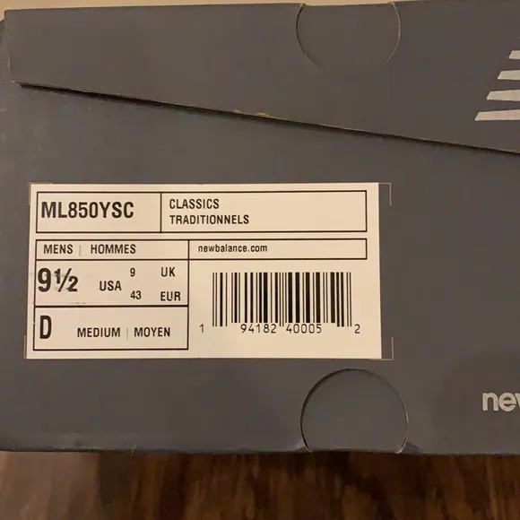 Men’s New Balance ML850YSC size 9.5 shoes