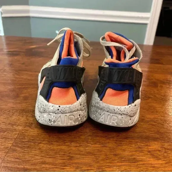 Men’s Nike Air Huarache Shoes Mowabb Blue Orange Tan size 9.5