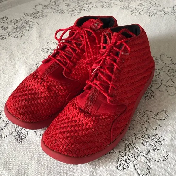 Men's Nike Air Jordan Eclipse Chukka Shoes in Gym Red and Black Colorway. Sz. 11