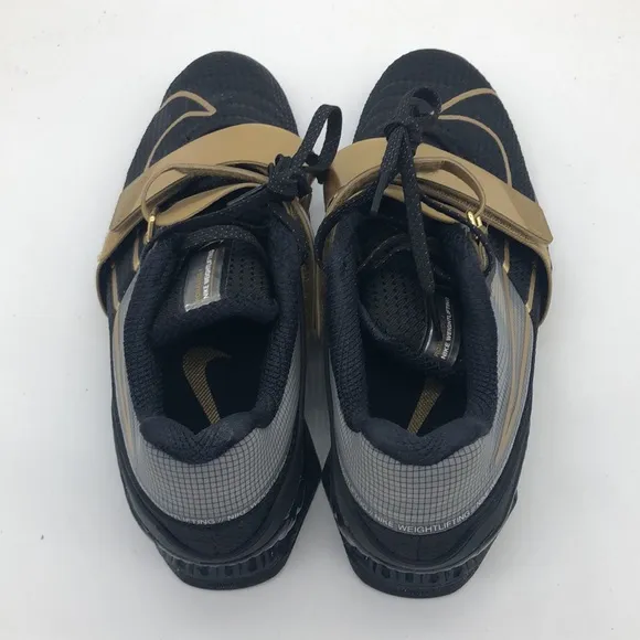 Men’s Nike Romaleos 4 Black/Gold CD3463-001 NWOB