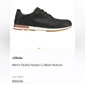 Men's OluKai Huaka'i Li Black Nubuck Size 9.5