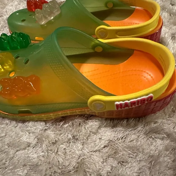 Men’s or Women’s Haribo Gummy bear crocs Green and Orange Clogs