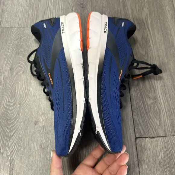 Men’s SAMPLE Brooks Trace 2 Blue Orange  Running Shoes Size 9 NEW