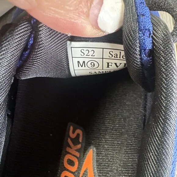 Men’s SAMPLE Brooks Trace 2 Blue Orange  Running Shoes Size 9 NEW