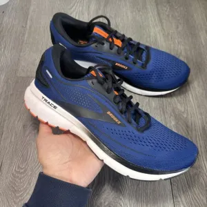 Men’s SAMPLE Brooks Trace 2 Blue Orange  Running Shoes Size 9 NEW