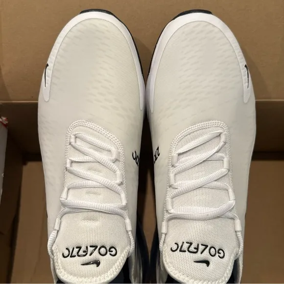 Men’s Size 12 Nike Air Max 270 Spikeless Golf Shoes White Black CK6483-102 NEW
