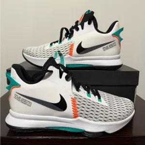 Men’s Size 12 Nike Lebron Witness 5 Shoes White Clear Jade CQ9380-100 Basketball