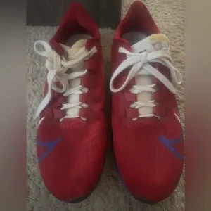 Men’s used Nike Air Zoom Pegasus 37 premium shoes size 11.5 red sail blue Pre ow