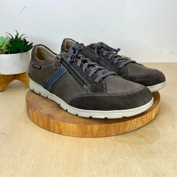 Mephisto | Kristof Leather Zippered Sneaker Taupe/Grey Size 10.5
