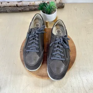 Mephisto | Kristof Leather Zippered Sneaker Taupe/Grey Size 10.5