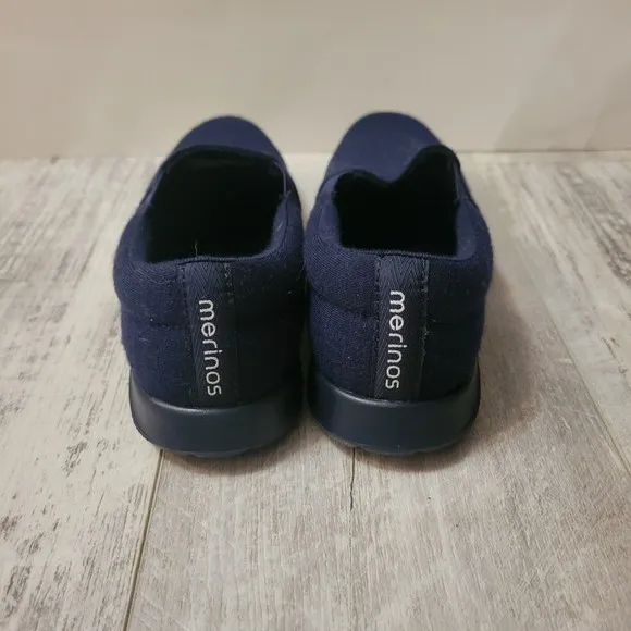 Merinos Women's Wool Loafers in Navy Size 8