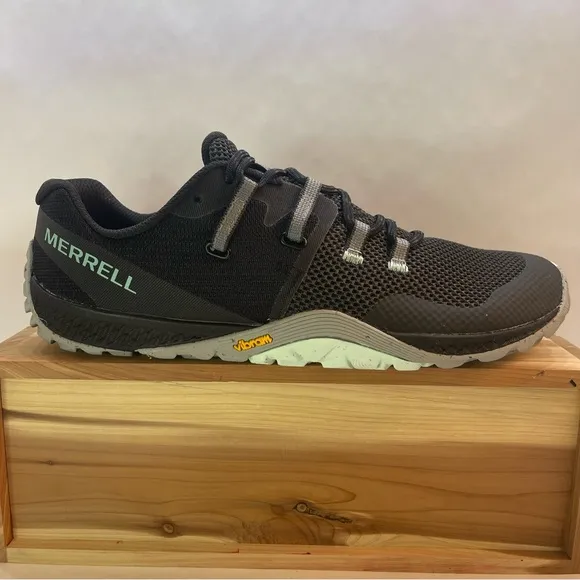 Merrell Barefoot Trail Glove 6 Trail Black Running Shoes Women's Size 11