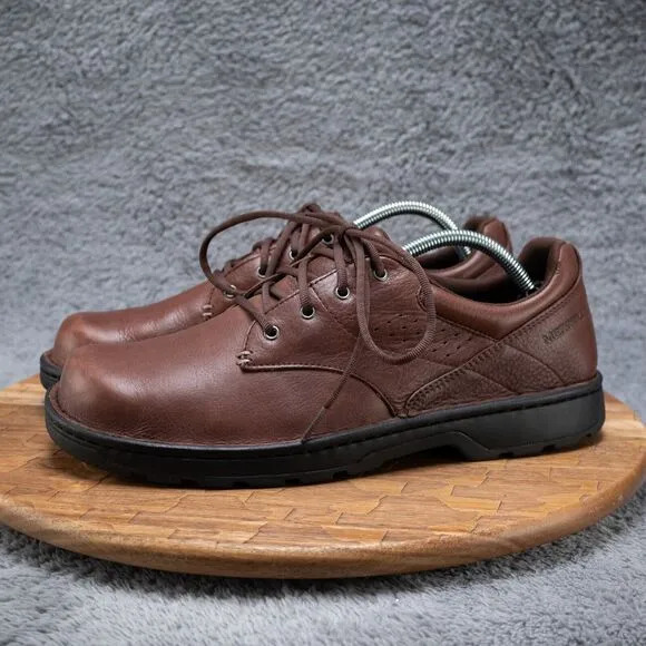 MERRELL Men’s 9.5M World Legend 2 Brown Leather J000861 Lace-up Oxford Shoes