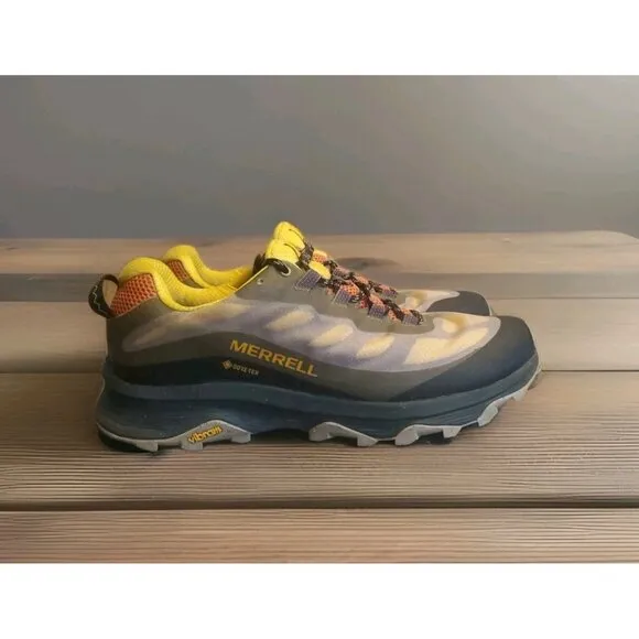 Merrell Moab Speed GTX Gore Tex Hiking Shoes Mens Size 13 Black Yellow