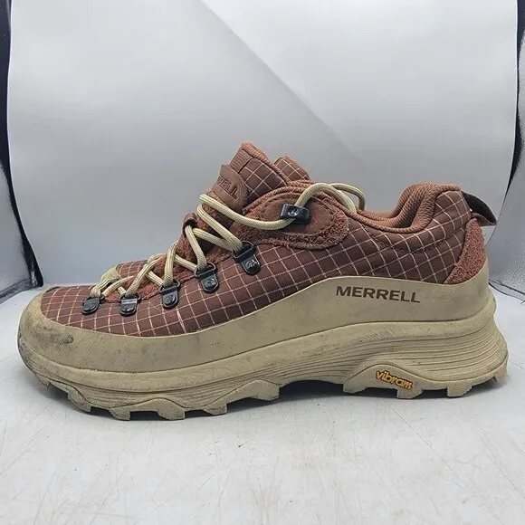 Merrell Ontario Speed RS 1TRL Mens 9.5 Brown Sneaker Shoes Hiking Camping Vibram