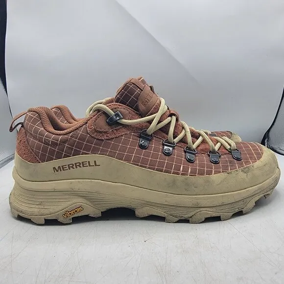 Merrell Ontario Speed RS 1TRL Mens 9.5 Brown Sneaker Shoes Hiking Camping Vibram
