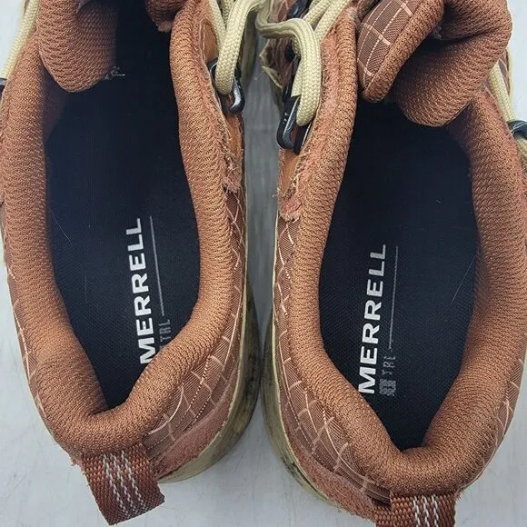 Merrell Ontario Speed RS 1TRL Mens 9.5 Brown Sneaker Shoes Hiking Camping Vibram