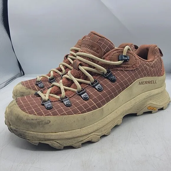 Merrell Ontario Speed RS 1TRL Mens 9.5 Brown Sneaker Shoes Hiking Camping Vibram