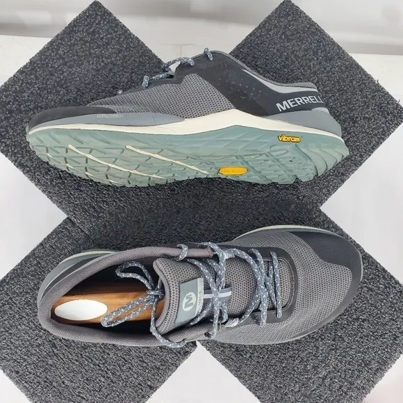 Merrell Shoes Men 10 Mag-5 Trail Running Shoes Grey Athletic Vibram J0663636