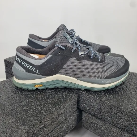 Merrell Shoes Men 10 Mag-5 Trail Running Shoes Grey Athletic Vibram J0663636