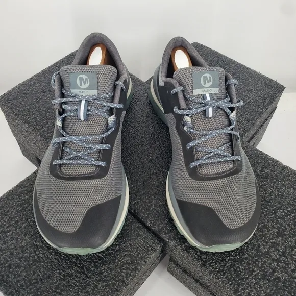 Merrell Shoes Men 10 Mag-5 Trail Running Shoes Grey Athletic Vibram J0663636