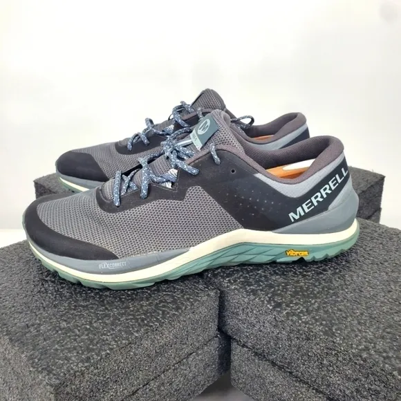 Merrell Shoes Men 10 Mag-5 Trail Running Shoes Grey Athletic Vibram J0663636
