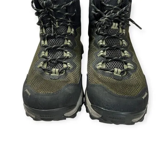 Merrell Speed Strike Mid Weatherproof Trail Hiking Boots MENS 10 Olive Shoes