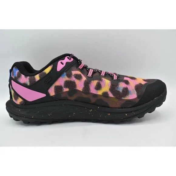 Merrell Womens Size 9.5 Antora 3 Pink Rainbow Leopard Trail Running Shoes